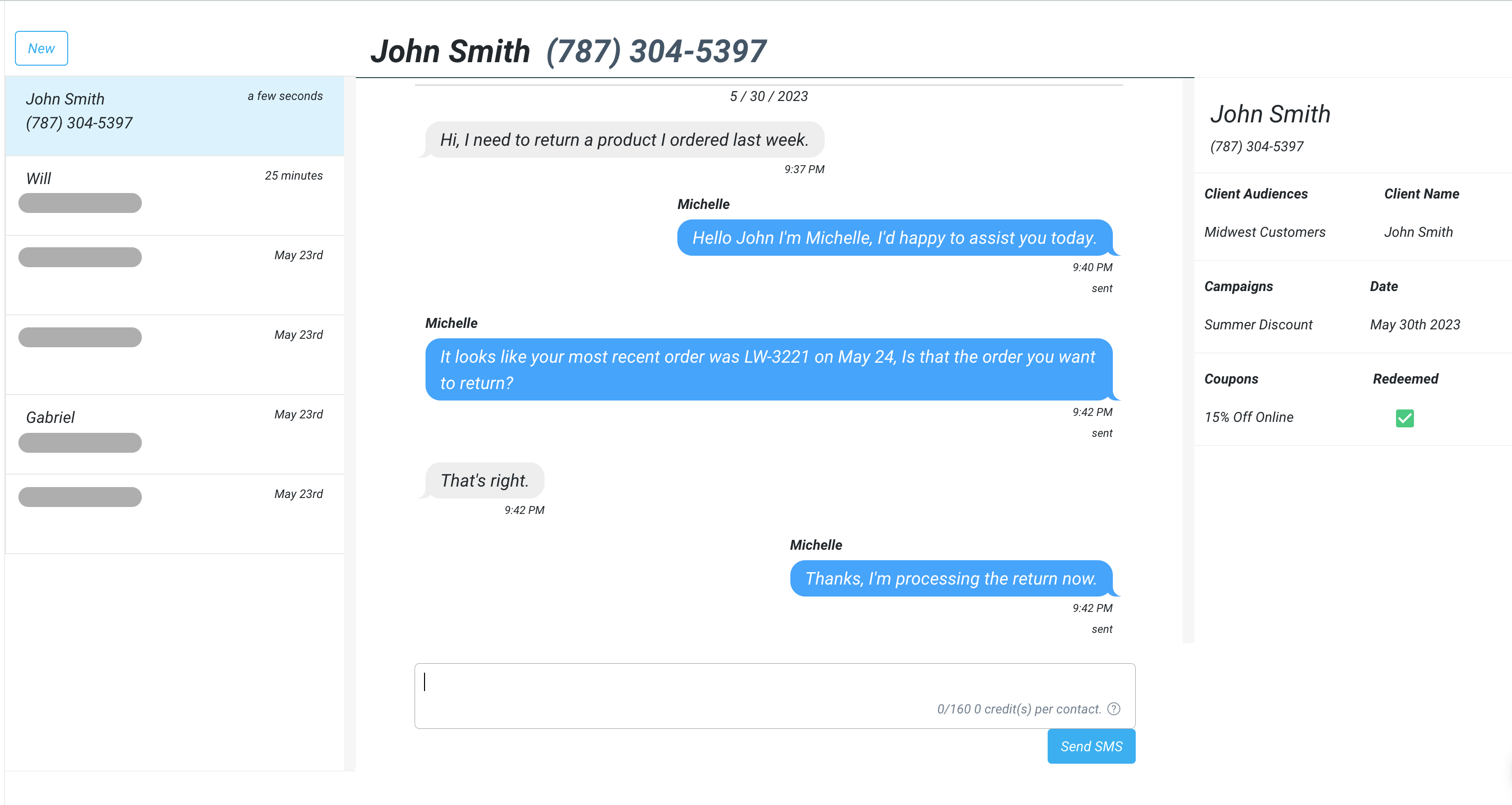 Messaging Inbox